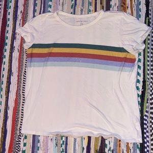 Flowy crop top with rainbow